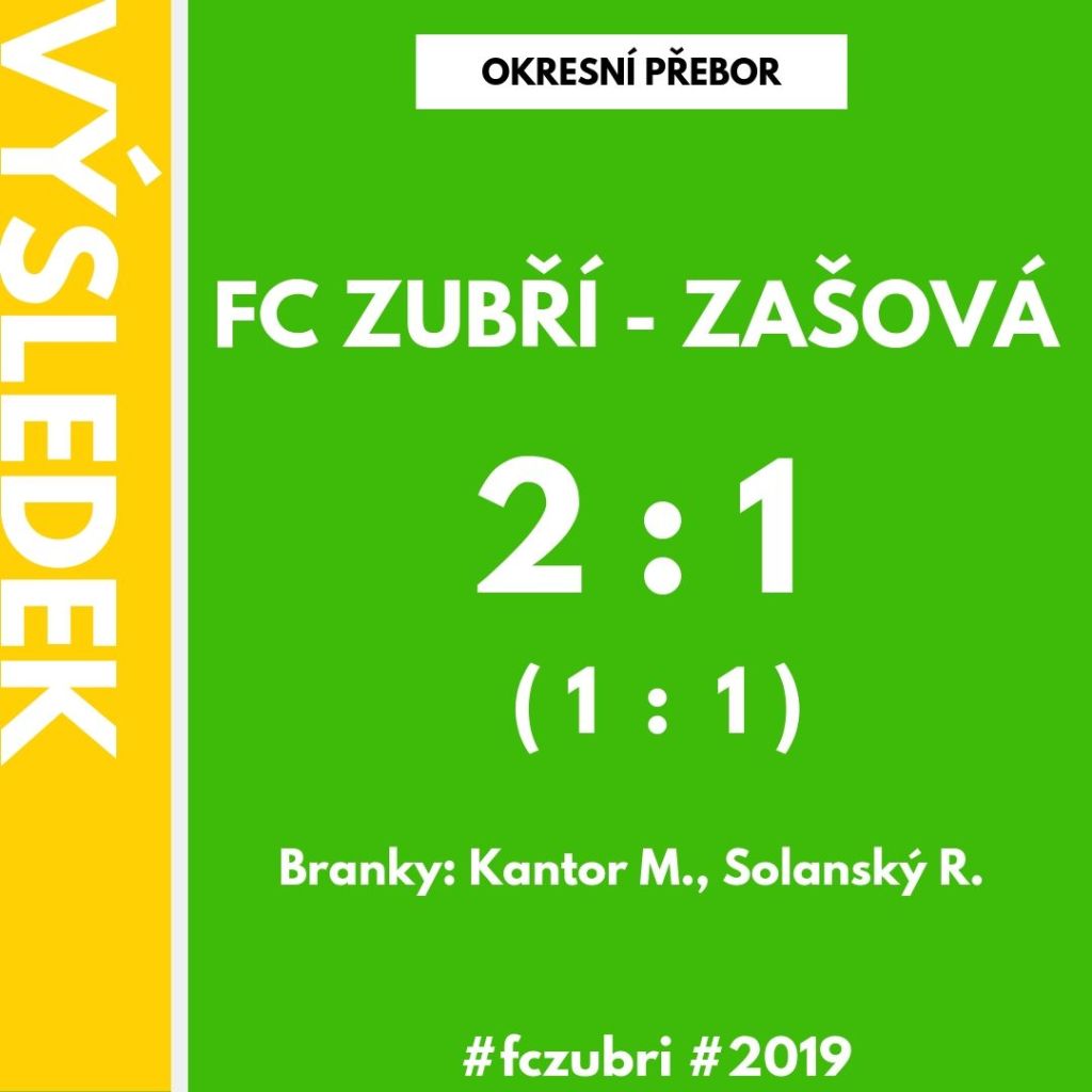 Okresní přebor: FC Zubří – Zašová – 2:1&nbsp;(1:1)