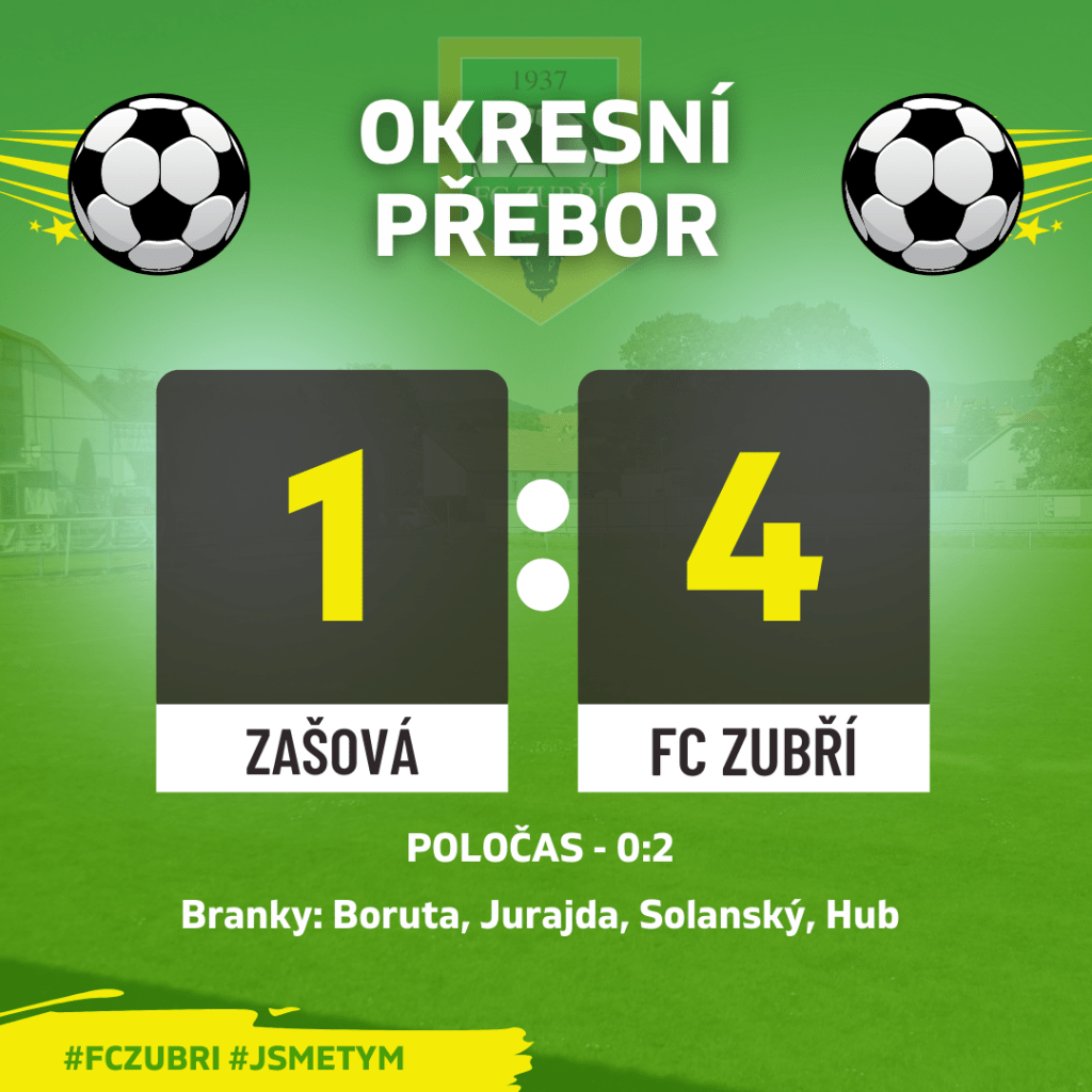Zašová – FC Zubří – 1:4&nbsp;(0:2)