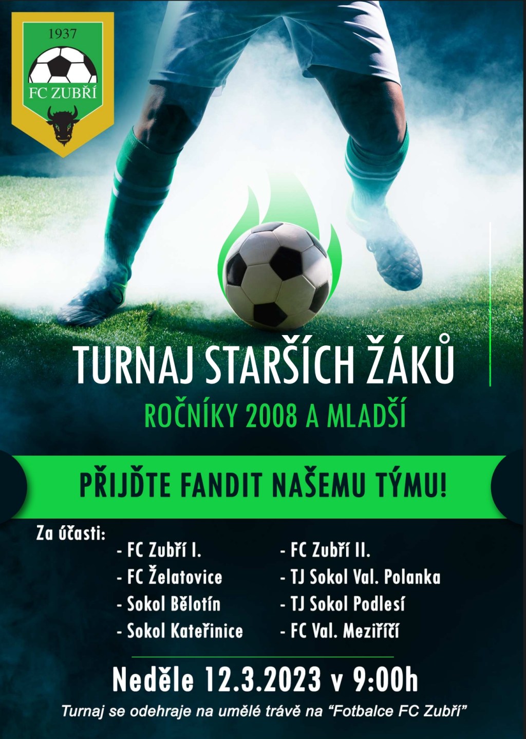 Na zuberské umělce proběhl podařený turnaj starších&nbsp;žáků