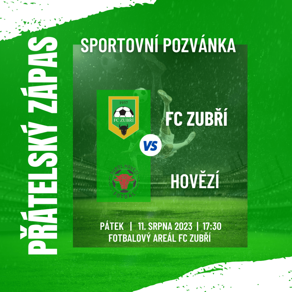 Čeká nás přátelský zápas proti&nbsp;Hovězí
