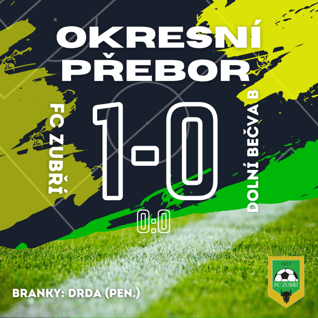 FC Zubří – Dolní Bečva B – 1:0&nbsp;(0:0)