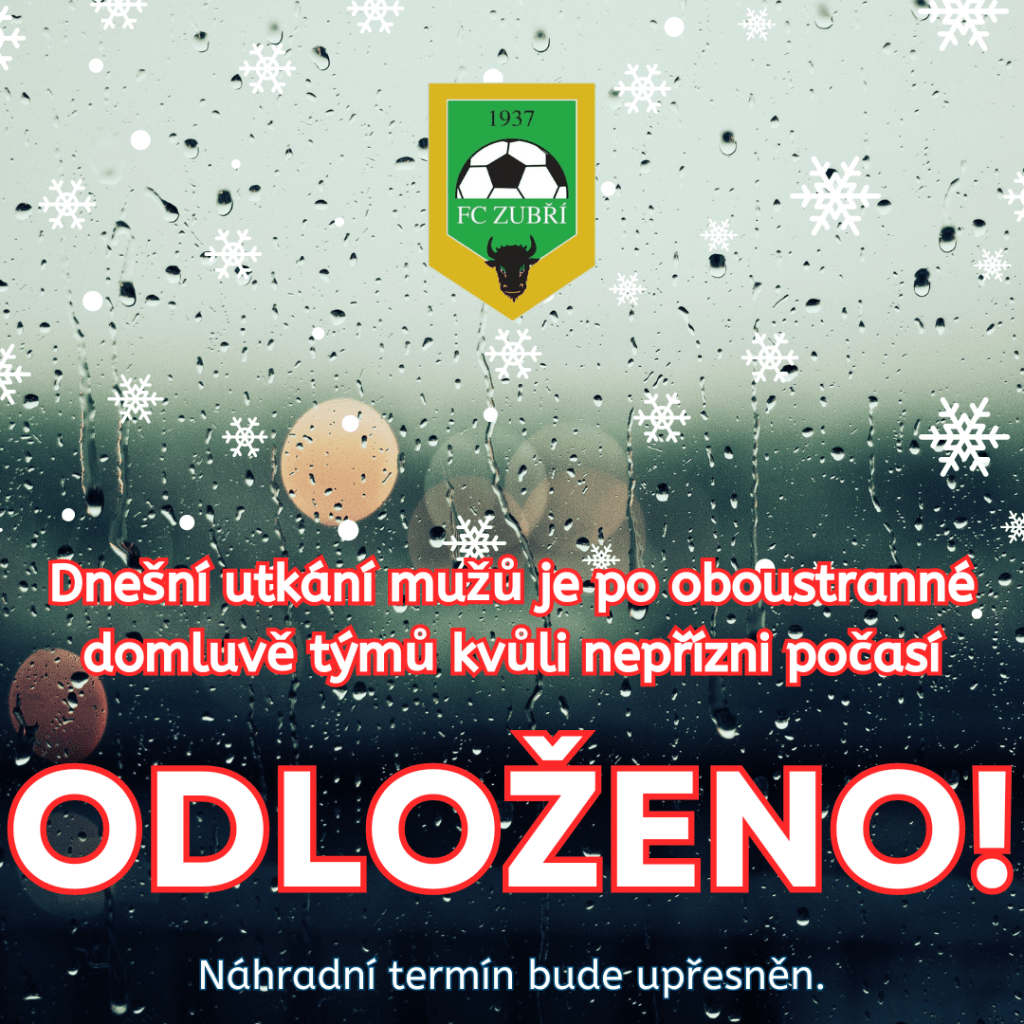 Zápas proti Hrozenkovu je&nbsp;odložen!