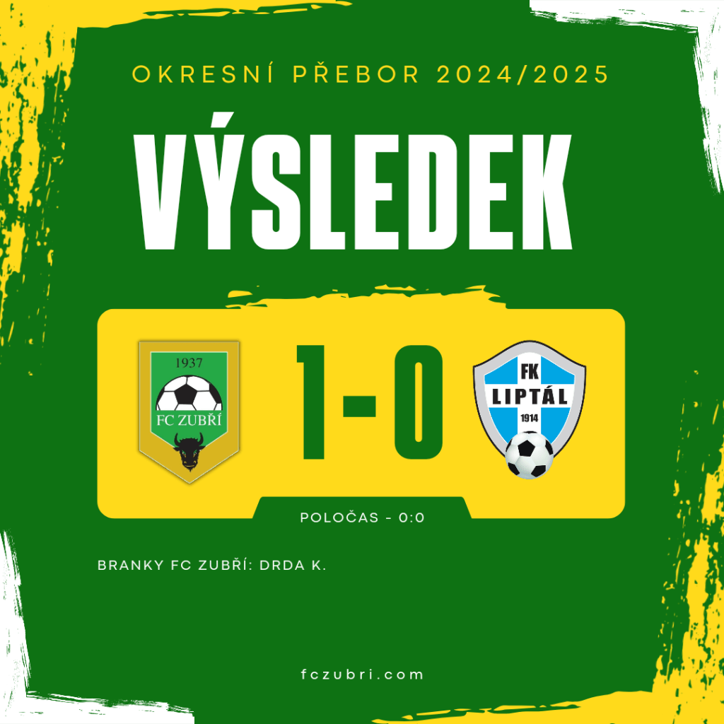 FC Zubří – Liptál – 1:0&nbsp;(0:0)