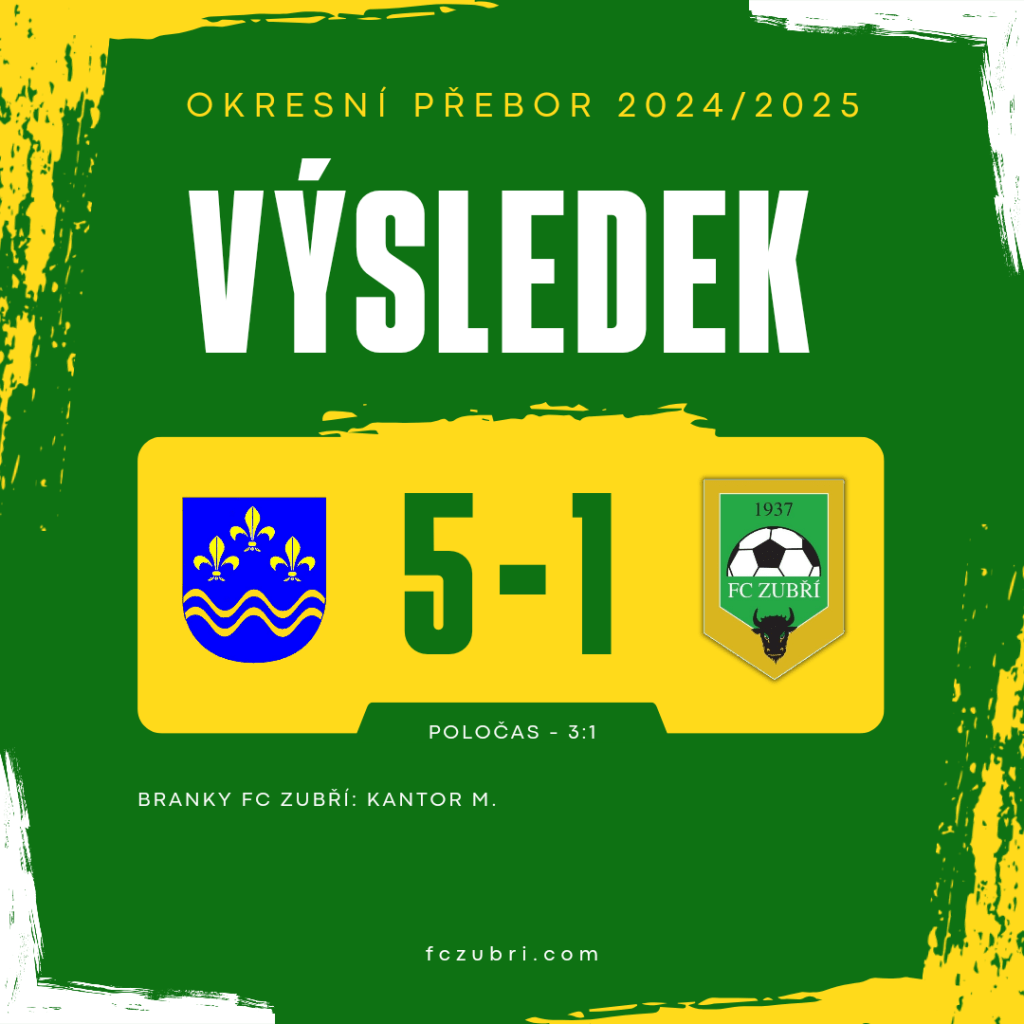 Ústí u Vsetína – FC Zubří – 5:1&nbsp;(3:1)