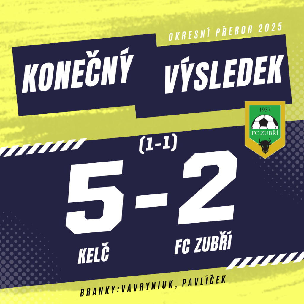 Kelč – FC Zubří – 5:2&nbsp;(1:1)