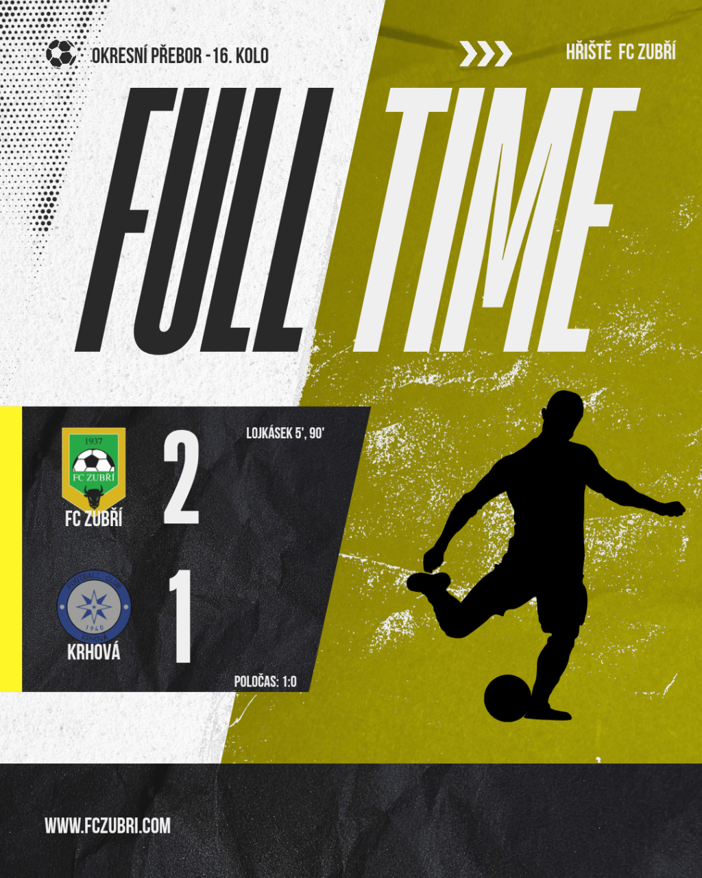 FC Zubří – Krhová – 2:1&nbsp;(1:0)