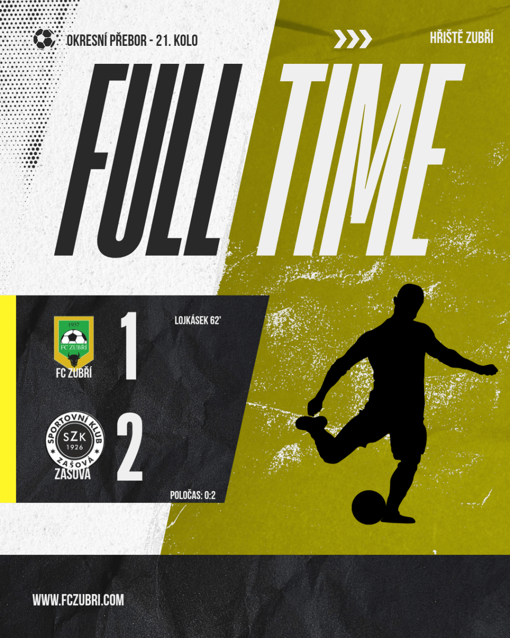 FC Zubří – Zašová – 1:2&nbsp;(0:2)