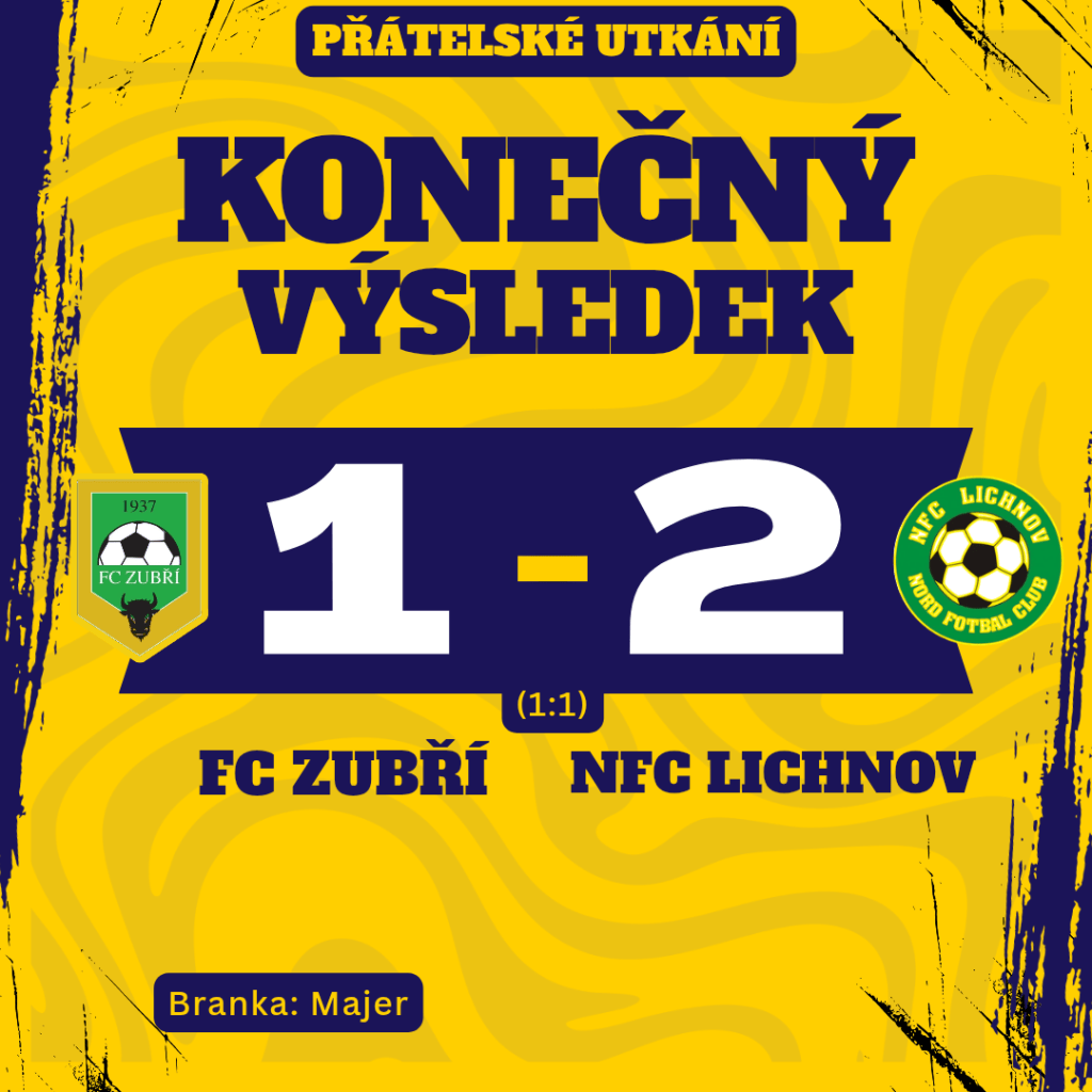 Šance jsme neproměnili a prohráli 1:2, Lichnov byl v zakončení&nbsp;efektivnější